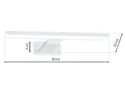 BRW Сяйво світлодіодний металевий настінний світильник для ванної кімнати білий 086750 фото thumb №2