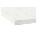 IKEA EKBACKEN ЭКБАККЕН, столешница под заказ, белый имитирующий мрамор / ламинат, 63,6-125x2,8 см 003.454.79 фото thumb №2