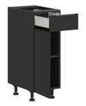 BRW Кухонный шкаф Sole L6 30 см левосторонний с выдвижным ящиком черный матовый, черный/черный матовый FM_D1S_30/82_L/SMB-CA/CAM фото thumb №3