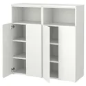 IKEA SMÅSTAD СМОСТАД / PLATSA ПЛАТСА, шафа, білий / білий 6 полиць, 120x42x123 см 195.496.31 фото thumb №1