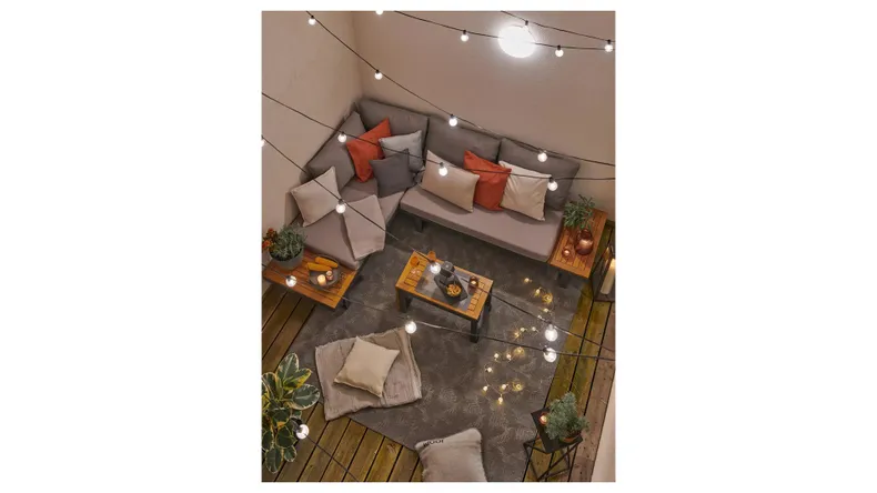 BRW Комплект садових меблів BRW DAKOTA: стіл + 2 дивани з подушками (сірий) 090791 фото №5