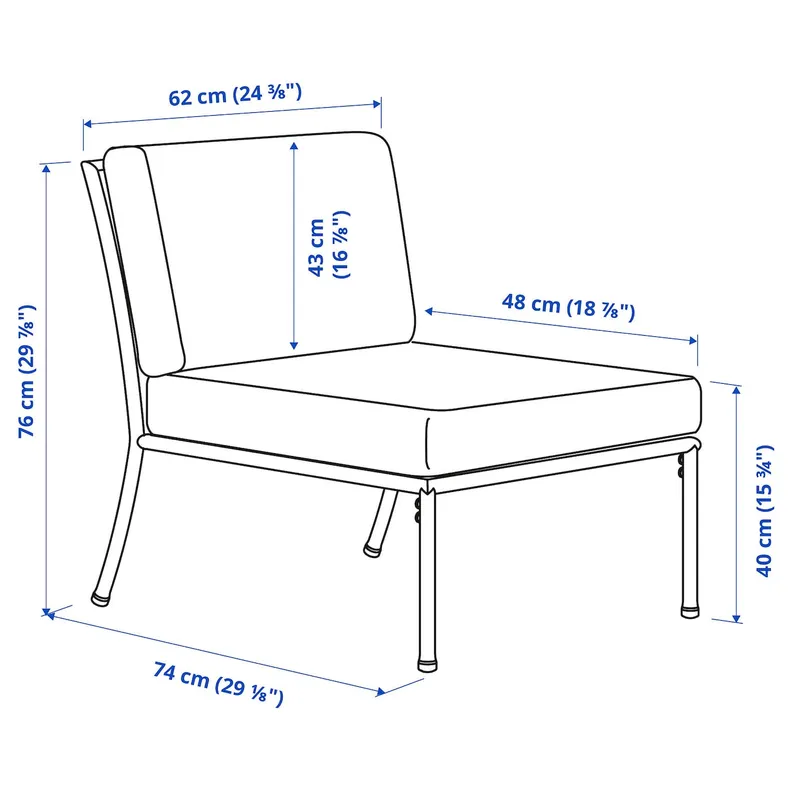 IKEA SEGERÖN, Секция сиденья модульного дивана, огр, Белый/бежевый/фрозен/дубльменский бежевый 895.856.87 фото №6