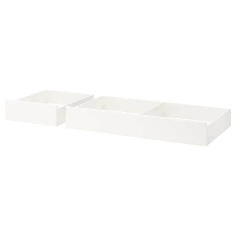 IKEA SONGESAND СОНГЕСАНД, короб під ліжко, комплект із 2 шт., білий, 200 см 303.725.36 фото №1