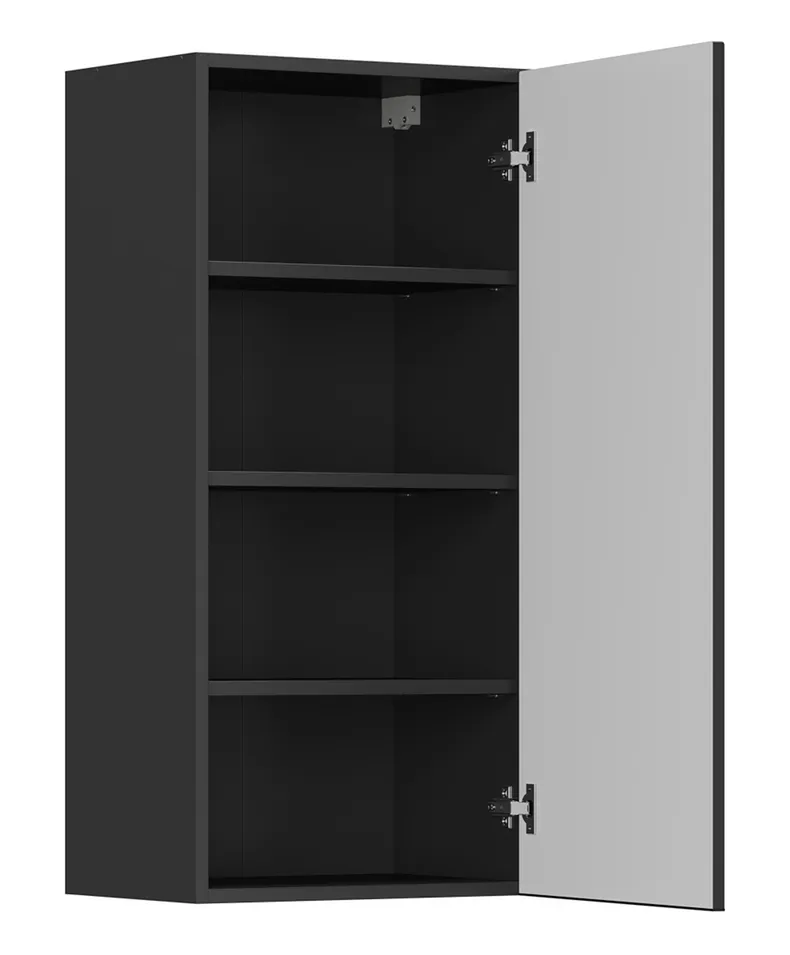 BRW Кухонный шкаф gróna Sole L6 45 см правый черный матовый, черный/черный матовый FM_G_45/95_P-CA/CAM фото №2