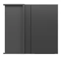 BRW Sole L6 левый угловой кухонный шкаф черный матовый 80x72 см, черный/черный матовый FM_GNW_80/72/35_L/B-CA/CAM фото thumb №1