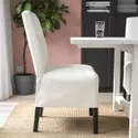 IKEA BERGMUND БЕРГМУНД, стілець із чох середньої довжини, чорний / ІНСЕРОС білий 293.843.14 фото thumb №4