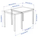 IKEA VANGSTA ВАНГСТА, розкладний стіл, білий, 80/120x70 см 003.751.26 фото thumb №5