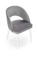 Кухонный стул бархатный HALMAR MARINO Velvet, серый MONOLITH 85 / белый фото thumb №10
