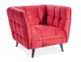 Мягкое кресло бархатное SIGNAL CASTELLO Velvet 1, Bluvel 59 - бордовый фото