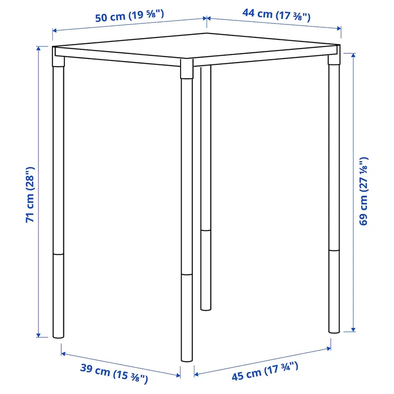 IKEA FEJAN ФЕЙЯН, садовый стол, белый, 50x44 см 404.690.19 фото №5