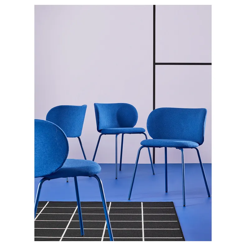 IKEA EKEDALEN ЕКЕДАЛЕН / KRYLBO КРЮЛБУ, стіл+2 стільці, білий / синій Tonerud, 80/120 см 795.703.75 фото №5