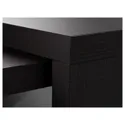 IKEA MALM МАЛЬМ, письменный стол с выдвижной панелью, черно-коричневый, 151x65 см 602.141.83 фото thumb №2