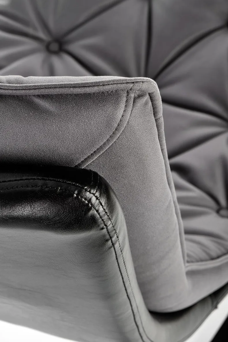 Кресло-качалка HALMAR INDIGO серый - черный фото №7