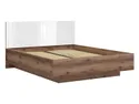 BRW Комплект: ліжко з підйомним механізмом та нішею для зберігання 160х200 см BRW FORN дуб делано темний/білий глянець + матрац CERES LOZ/160/B+CERES-DDC/BIP фото thumb №3