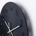IKEA TUNNIS ТУННИС, настенные часы, низкое напряжение / черный, 30 см 005.404.85 фото thumb №4