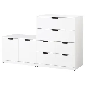 IKEA NORDLI НОРДЛІ, комод із 8 шухлядами, білий, 160x99 см 192.766.21 фото