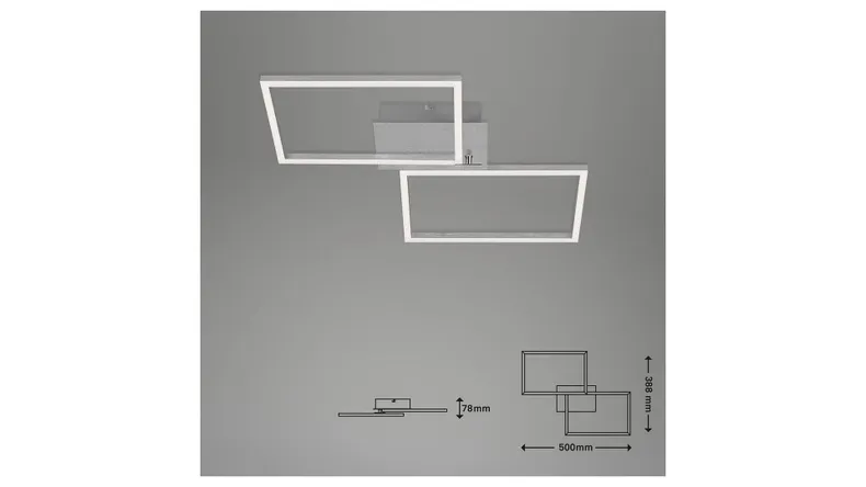BRW Frame S LED 2-позиционный потолочный светильник с диммером серебристый 085514 фото №3