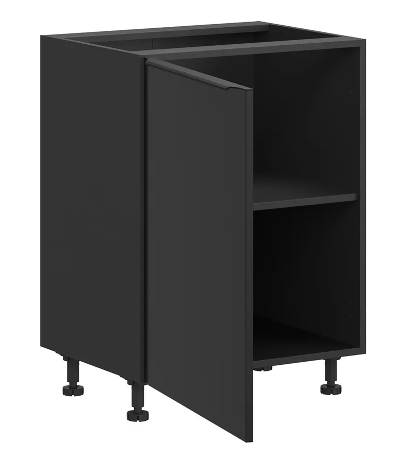 BRW Sole L6 базовый кухонный шкаф 60 см левый черный ма, черный/черный матовый FM_D_60/82_L-CA/CAM фото №3