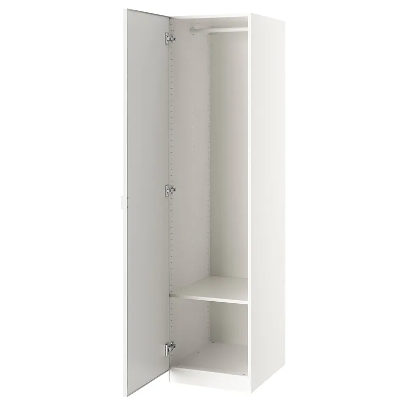 IKEA PAX ПАКС / ÅHEIM ОХЕЙМ, гардероб, комбінація, білий / дзеркальний, 50x60x201 см 693.361.56 фото №1