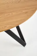 Кухонный стол HALMAR MOZAMBIK 120x120 см, столешница - золотой дуб, каркас - черный фото thumb №10