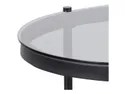 Столик овальный BRW Kilian, 95х50 см, черный/прозрачный BLACK фото thumb №3