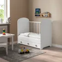 IKEA GONATT ГУНАТ, детская кроватка с ящиком, белый, 60x120 см фото thumb №4