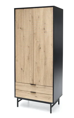 Шкаф для одежды HALMAR MURANO S-1 дуб артизан/черный фото