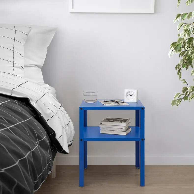IKEA KNARREVIK КНАРРЕВІК, приліжковий столик, яскраво-синій, 37x28 см 505.641.34 фото №3