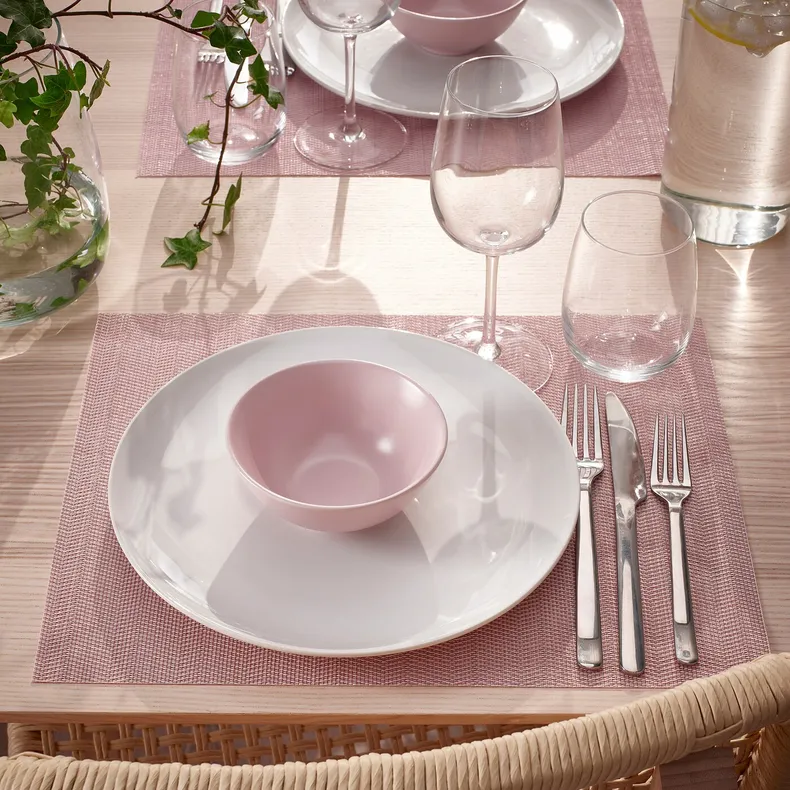 IKEA FLYGFISK ФЛЮГФІСК, серветка під столові прибори, блідо-рожевий, 38x30 см 405.692.50 фото №3
