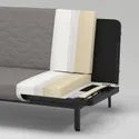 IKEA NYHAMN НИХАМН, 3-местный диван-кровать, с поролоновым матрасом / ковром черный / светло-серый 994.999.91 фото thumb №6