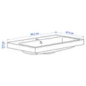 IKEA BACKSJÖN БАККШЁН, раковина с сифоном, белый, 80x48 см 595.167.61 фото thumb №3