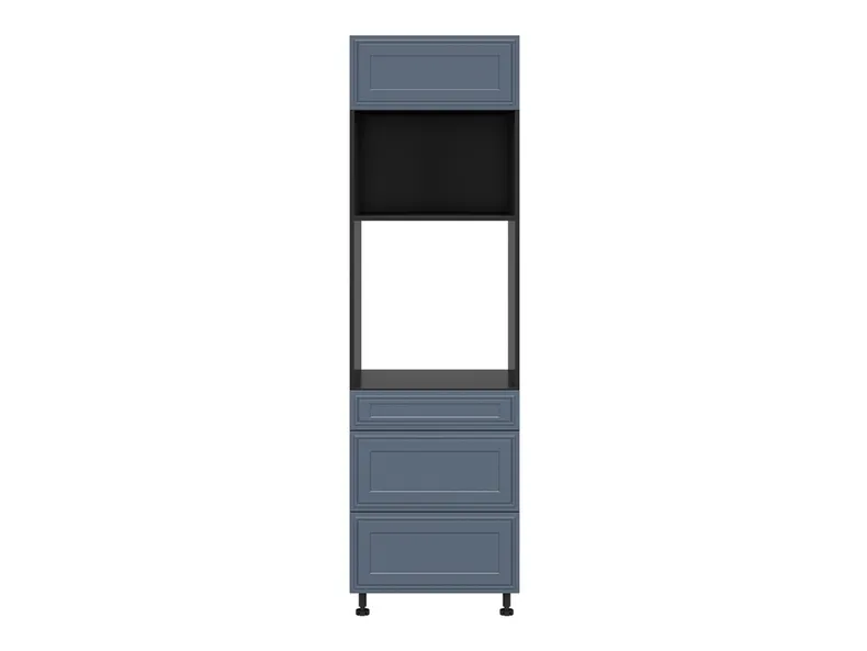 BRW Кухонный шкаф для встроенного духового шкафа Verdi высотой 60 см с выдвижными ящиками mystic matt, черный/матовый FL_DPS_60/207_2SMB/SMB/O-CA/MIM фото №1