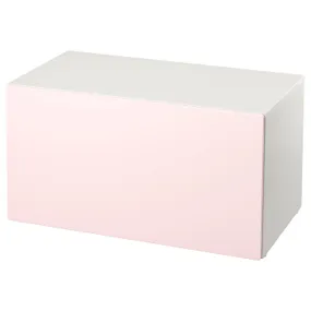 IKEA SMÅSTAD СМОСТАД, скамья с отделением для игрушек, белый/бледно-розовый, 90x52x48 см 293.891.56 фото