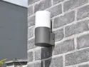 BRW Уличный настенный светильник Dallas алюминиевый бело-серый 093263 фото thumb №2