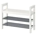 IKEA HEMNES ХЕМНЭС, скамья с полкой для обуви, белый, 85x32x65 см 002.438.00 фото thumb №1