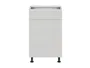BRW Кухонный цокольный шкаф Sole 50 см правый с ящиком soft-close светло-серый глянец, альпийский белый/светло-серый глянец FH_D1S_50/82_P/STB-BAL/XRAL7047 фото