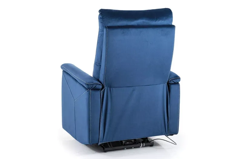 Кресло раскладное реклайнер SIGNAL Neptun Velvet, тёмно-синий фото №2