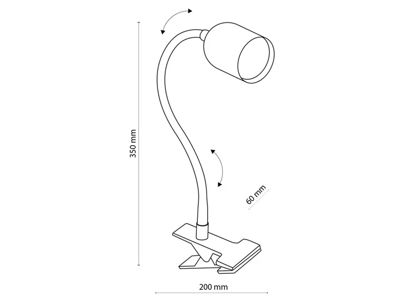 BRW Top, настольная лампа с зажимом 087872 фото №7