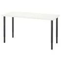 IKEA LAGKAPTEN ЛАГКАПТЕН / OLOV ОЛОВ, письменный стол, белый / черный, 140x60 см 394.171.68 фото thumb №1