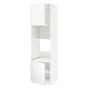 IKEA METOD МЕТОД, вис шаф д / дух / мікр печі / 2 двер / пол, білий / Voxtorp матовий білий, 60x60x220 см 394.602.70 фото thumb №1