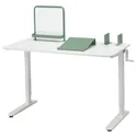 IKEA RELATERA РЕЛАТЕРА, стол-трансформер, комбинация, белый/светло-серый-зеленый, 117x60 см 395.557.63 фото thumb №1