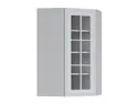 BRW Верхний кухонный шкаф Верди 60 см угловой левый с дисплеем светло-серый матовый, греноловый серый/светло-серый матовый FL_GNWU_60/95_LV-SZG/JSZM фото thumb №2