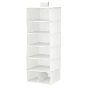 IKEA STUK СТУК, модуль для зберіг із 7 відділеннями, білий / сірий, 30x30x90 см 703.708.56 фото