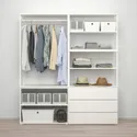IKEA PLATSA ПЛАТСА, гардероб 2-дверный+3 ящика, белый / фонен белый, 160x42x181 см 593.362.70 фото thumb №3