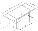 Обеденный стол HALMAR ALSTON 120-180x80 см бежевый/белый фото thumb №9