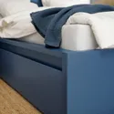IKEA MALM МАЛЬМ, каркас ліжка, високий, 4 крб д/збер, синій/Лейрсунд, 140x200 см 895.599.85 фото thumb №8