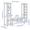 IKEA HEMNES ХЕМНЭС, шкаф для ТВ, комбинация, белое пятно, 245x197 см 892.995.39 фото thumb №4