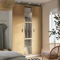 IKEA PAX ПАКС / TONSTAD ТОНСТАД, гардероб, комбинация, белое/дубовое стекло, 150x60x236 см 995.490.38 фото thumb №2