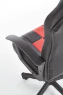 Кресло компьютерное офисное вращающееся HALMAR STORM черный/красный, экокожа фото thumb №6