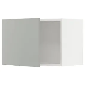 IKEA METOD МЕТОД, навісна шафа, білий / Хавсторп світло-сірий, 60x40 см 395.387.59 фото